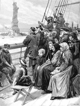 ellis island immigrants ship