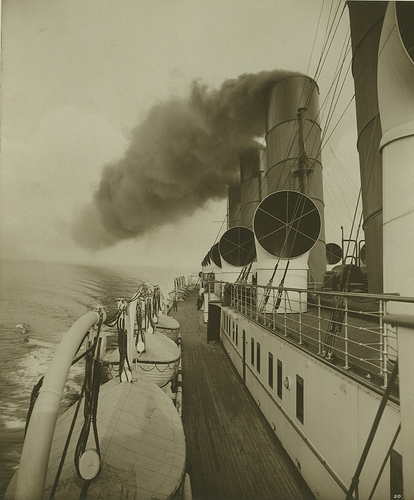 RMS Mauretania - deck