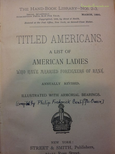 Titled Americans, 1890