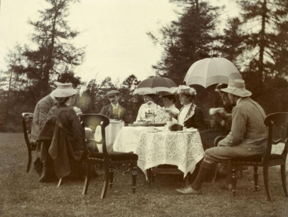 View of tea party