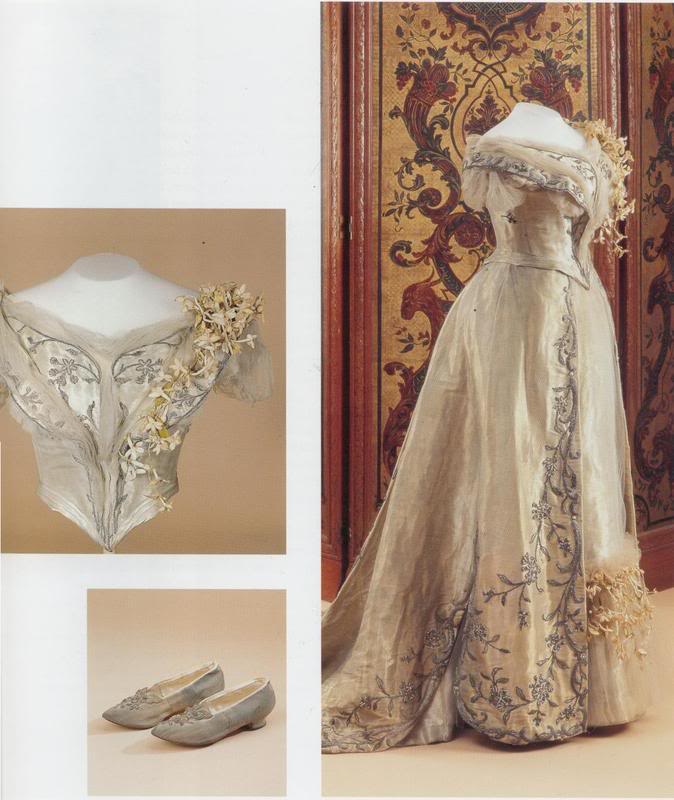 Wilhelmina wedding gown and shoes
