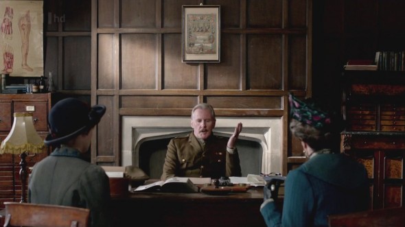 Violet and Edith discuss William's treatment with Dr. Clarkson © Downton Online