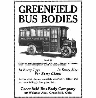 1923 Greenfield Bus ad